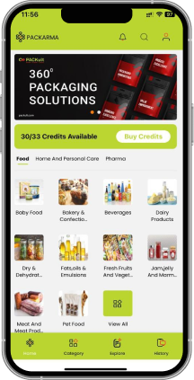 Categories of product for which Packarma app facilitates primary packaging material selection that suits your product..