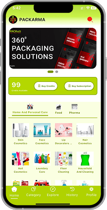 Categories of product for which Packarma app facilitates primary packaging material selection that suits your product..