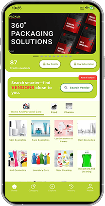 Categories of product for which Packarma app facilitates primary packaging material selection that suits your product..